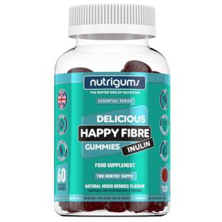 Nutrigums Happy Fibre Inulin, prebiotikum, 60 db zselés cukorka  Étrend-kiegészítő