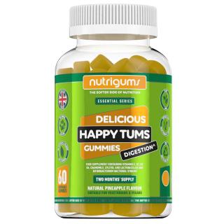 Nutrigums Happy Tums Emésztés, emésztést segítő, 60 db zselés cukorka  Étrend-kiegészítő