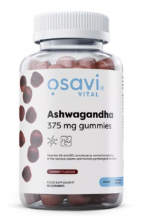 Osavi Ashwagandha kivonat 375 mg 90 cseresznye ízű gumicukor  Étrend-kiegészítő