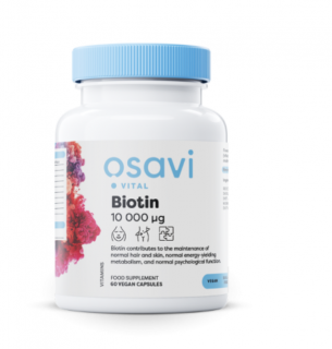 Osavi Biotin Extra Strength, 10 mg, 60 Növényi kapszula