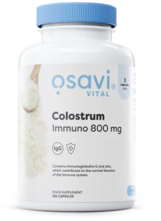 Osavi Colostrum Bovinum Immuno, szarvasmarha kolosztrum, 800 mg, 120 kapszula  Étrend-kiegészítő