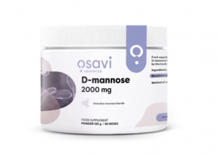 Osavi D-Manosse por, D-mannóz por, 2000 mg, 120 g