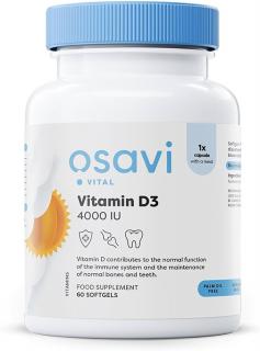 Osavi D3-vitamin, 4000 NE, 60 db lágyzselé kapszula  Étrend-kiegészítő