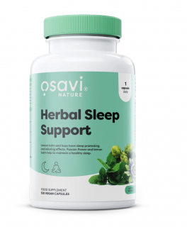 Osavi Herbal Sleep Support, gyógynövényes alvástámogatás, 120 vegán kapszula  Étrend-kiegészítő