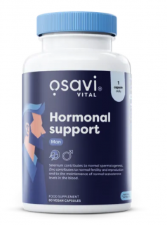 Osavi Hormonális támogatás Férfi, hormonális támogatás férfiaknak, 60 db növényi kapszula