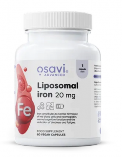 Osavi liposzómás vas, liposzómás vas, 20 mg, 60 növényi kapszula  Étrend-kiegészítő