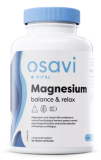 Osavi Magnesium balance & relax, Magnesium+ B6 + cink, 90 növényi kapszula  Étrend-kiegészítő