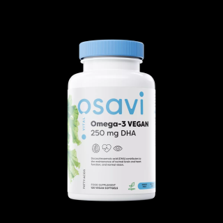 Osavi Omega-3 VEGAN, 250 mg DHA, 120 növényi kapszula  étrend-kiegészítő