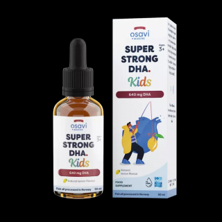 Osavi Super Strong DHA Kids, Extra erős DHA gyerekeknek, 650 mg, citrom, 50 ml  étrend-kiegészítő