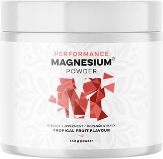 Performance Magnesium® por (magnézium-biszglicinát), 550 g  MagChel® német minőségi szerves magnézium, 375 mg elemi magnézium adagonként Íz: Trópusi…