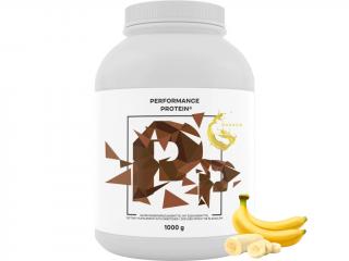 Performance Protein, natív tejsavófehérje, banán  Natív tejsavófehérje kolosztrummal és kollagénnel, étrend-kiegészítő Tömeg: 1000 g