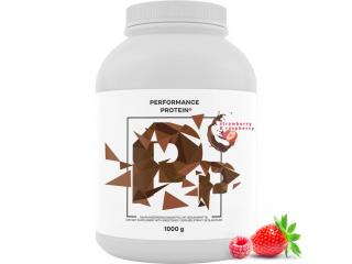 Performance Protein, natív tejsavófehérje, eper és málna  Natív tejsavófehérje kolosztrummal és kollagénnel, étrend-kiegészítő Tömeg: 1000 g