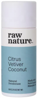 Raw Nature Natural dezodor, természetes dezodor, citrusfélék, vetiver, kókusz, 50 g