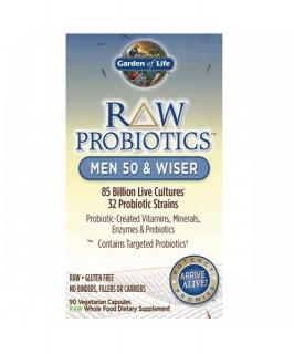 RAW probiotikumok férfiaknak 50+ után - 85 milliárd CFU, 90 növényi kapszula