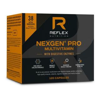 Reflex Nexgen® PRO multivitamin + emésztőenzimek, 120 kapszula