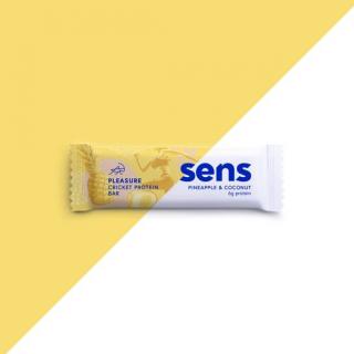 Sens - KÉRLEK fehérjetartó krikettliszttel - Ananász és kókuszdió, 40 g