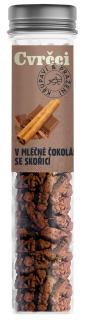 Sens - Ropogósra sült tücskök kémcsőben, fahéjas tejcsokoládéban, 30 g  *CZ-BIO-003 tanúsítvány
