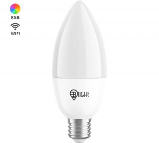 Smart Blight LED izzó, E14 menetes, 5,5 W, WiFi, APP, szabályozható, színes