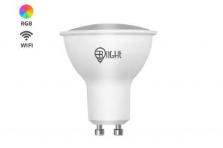 Smart Blight LED izzó, GU10 menet, 5,5 W, WiFi, APP, szabályozható, színes