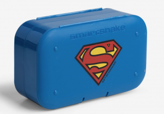 SmartShake Pill Box Rendező, két kapszulatartóból álló készlet, kék, Superman mintával