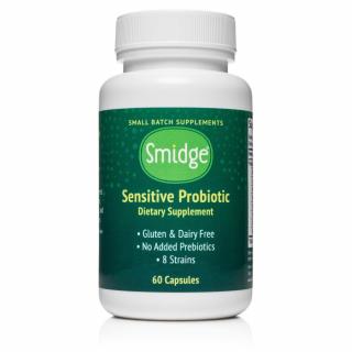Smidge érzékeny probiotikumok, 8 törzs, 5 milliárd CFU, 60 növényi kapszula  Étrend-kiegészítő