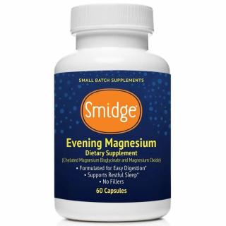 Smidge Evening Magnesium, Magnesium Bisglycinate, 60 Növényi kapszula  Étrend-kiegészítő