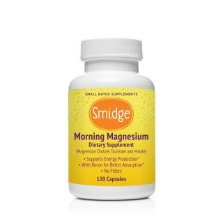 Smidge Morning Magnesium, 3 féle magnézium, 120 db növényi kapszula  Étrend-kiegészítő