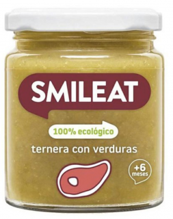 Smileat borjú köret zöldségekkel extra szűz olívaolajjal, 6M+, BIO, 230 g