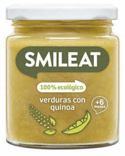 Smileat quinoa köret zöldségekkel extra szűz olívaolajjal, 6M+, BIO, 230 g