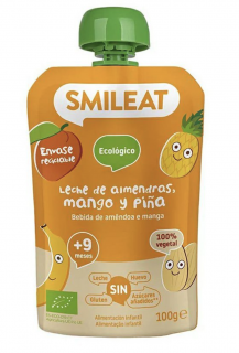Smileat tasak mandulatej, alma, ananász, mangó és banán 9M+, bio, 100 g