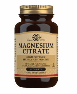 Solgar Magnézium-citrát, 200 mg - magnézium, 60 tabletta