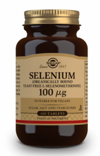 Solgar szelén, szelén, 100 mcg, 100 tabletta