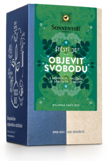 Sonnentor - A boldogság® a szabadság felfedezése, adagolt tea, BIO, 18 db  *CZ-BIO-002 tanúsítvány