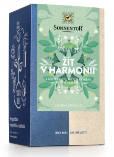 Sonnentor - A boldogság® harmóniában él, adagolt tea, BIO, 18 db  *CZ-BIO-002 tanúsítvány