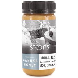 Steens – RAW Manuka Honey (Manuka méz) UMF 13+ (400+ MGO), 500 g