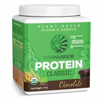 Sunwarrior Classic Protein, csokoládé, 375 g  Étrend-kiegészítő