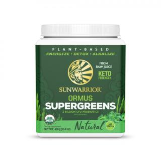 Sunwarrior Ormus Super Greens Bio - Természetes, 225 g
