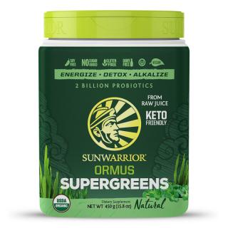 Sunwarrior Ormus Super Greens Bio - Természetes, 454g