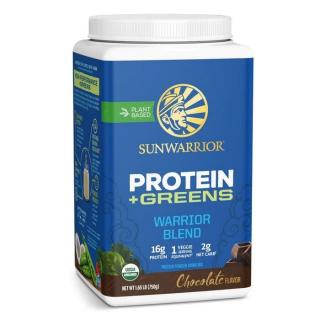 Sunwarrior Warrior Blend Organic Protein + Zöldek, csokoládé, 750 g