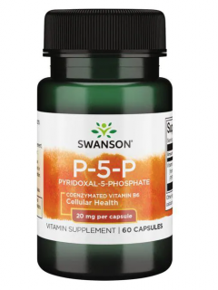 Swanson B6-vitamin P-5-P, 20 mg, (B6-vitamin), 60 kapszula