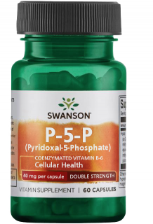 Swanson B6-vitamin P-5-P, 40 mg, (B6-vitamin), 60 kapszula