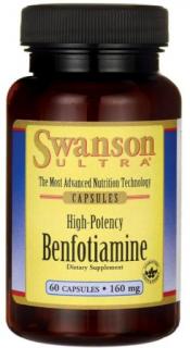 Swanson benfotiamin (B1-vitamin), 160 mg, 60 kapszula