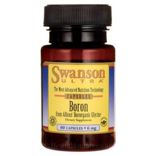 Swanson bór az Albion borogán-glicinből (bór-glicinát), 6 mg, 60 kapszula