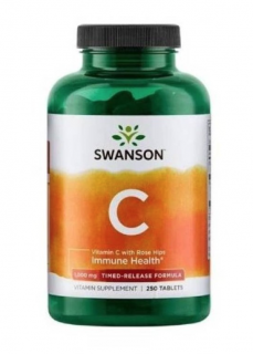 Swanson C -vitamin + csipkebogyó kivonat, 1000 mg, 250 tabletta