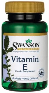Swanson E-vitamin 400 NE, 60 softgel kapszula
