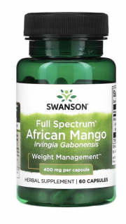 Swanson Full Spectrum African Mango (Irvingia Gabonensis), 400mg, 60 kapszula  Étrend-kiegészítő