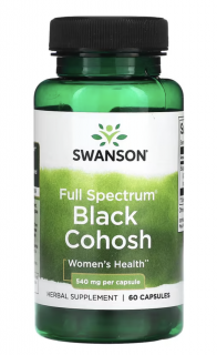 Swanson Full Spectrum Black Cohosh, 540 mg, 60 kapszula  Étrend-kiegészítő