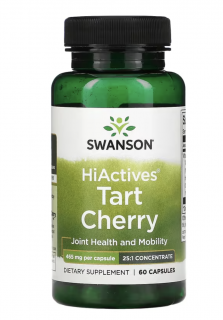 Swanson HiActives Tart Cherry, ízületi támogatás, 465 mg, 60 kapszula  Étrend-kiegészítő