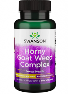 Swanson Horny Goat Weed Complex (fahéj kivonat horgony és maka), 60 kapszula