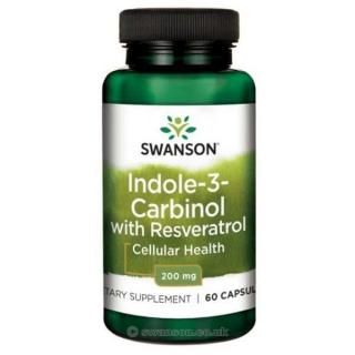 Swanson Indole-3-Carbinol with Resveratrol, 200 mg, 60 kapszula